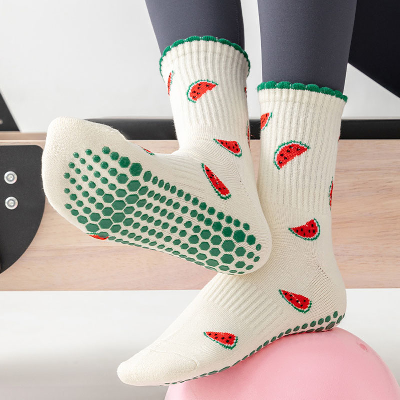 Yoga Socks Women Cotton Fruit  - đánh giá và giá Medias Para Pilates Y Yoga